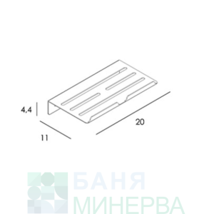 ECO MANILLONS TORRENT 2326 081 Mat Black Метален рафт Черен Мат
