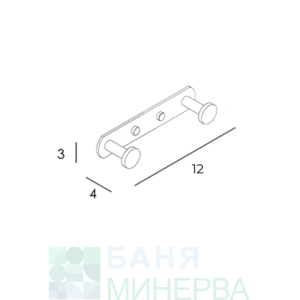 ECO MANILLONS TORRENT 6519 047 bronce cepillado Двойна закачалка Бронзе Мат