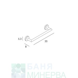 ECO MANILLONS TORRENT 6531 047 bronce cepillado Пръчка-Хавлийник 35 см Бронзе Мат