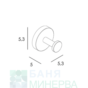 ECO MANILLONS TORRENT 6568 047 bronce cepillado Единична Закачалка Бронзе мат