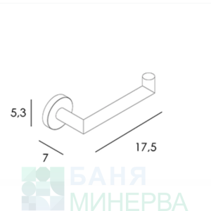 ECO MANILLONS TORRENT 6572 047 bronce cepillado Държач за тоалетна хартия Бронзе мат