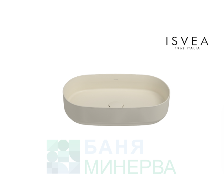 ISVEA INFINITY 10NF65055-2K Мивка за върху плот Iviry Matt Беж 55-36-12 см