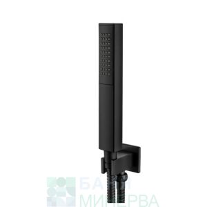 MIRO KD19.653.MB.S Квадратен Душ комплект за вграждане Черен мат с Чучур