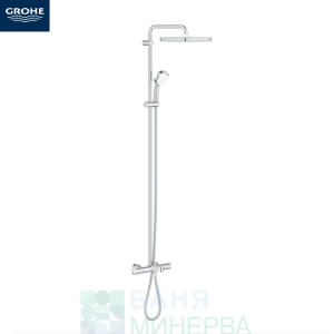 GROHE 26691001 New Tempesta Cosmopolitan Cube 250 Душ колона с термостатен смесител Вана-Душ