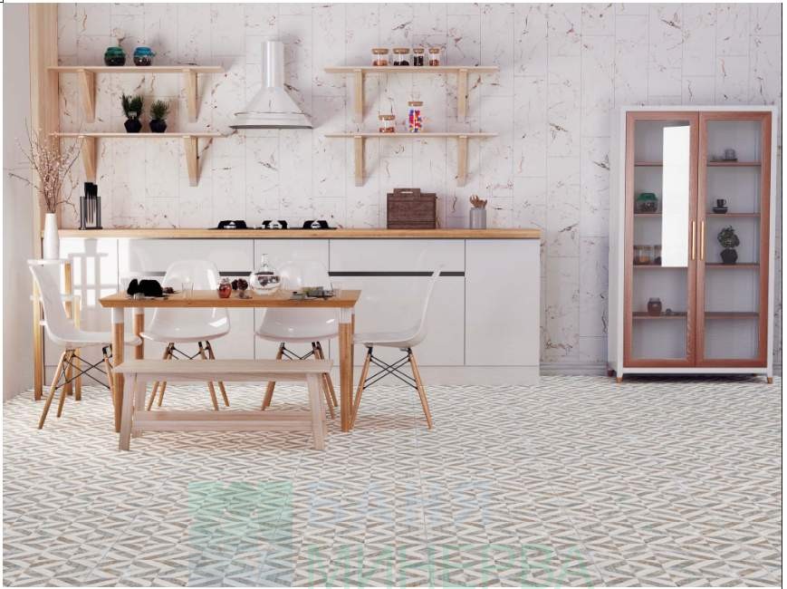 KAI 6544 ORNAMENTO MIX BEIGE Mat Гранитогрес R 60-60 см Беж - Image 3