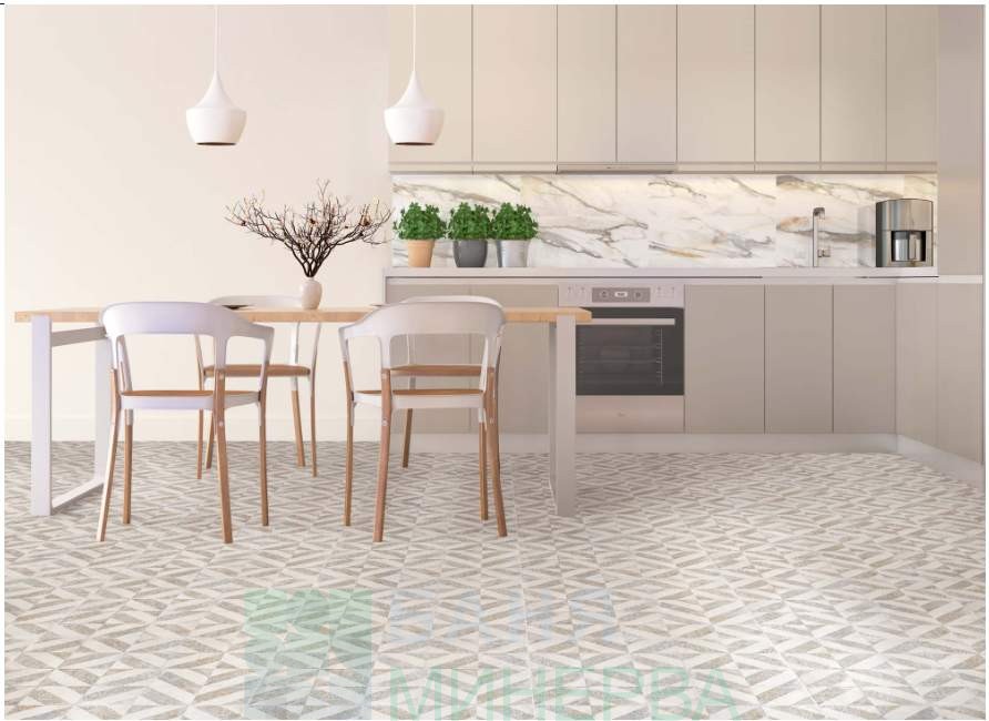KAI 6544 ORNAMENTO MIX BEIGE Mat Гранитогрес R 60-60 см Беж - Image 4