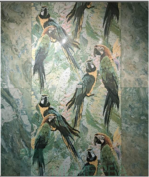 PARADISE PARROT DECOR 1 60-120 Semi Lappato Декор гранитогрес - Image 2