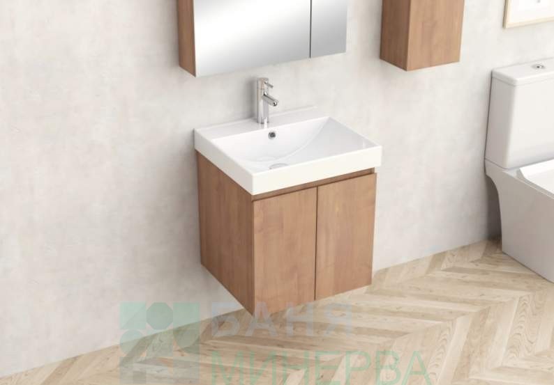 PVC шкаф за баня ANIELA-50 5156-50 с умивалник - Image 2