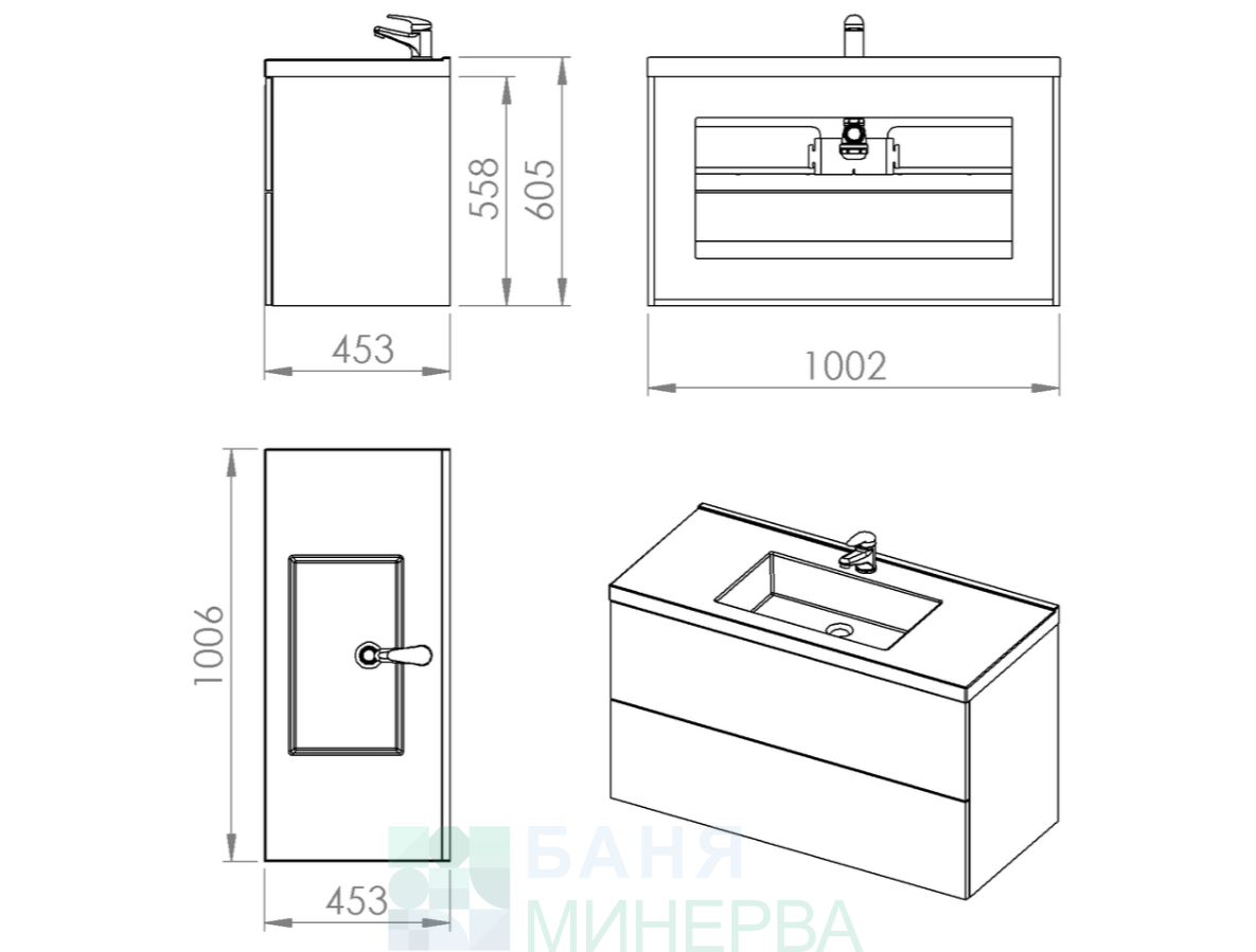 SIENA 100 PVC Мебел за баня 100 см - Image 5
