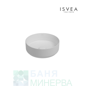 ISVEA INFINITY 10NF65036 2L Мивка върху плот ф36 см White matt Бял мат