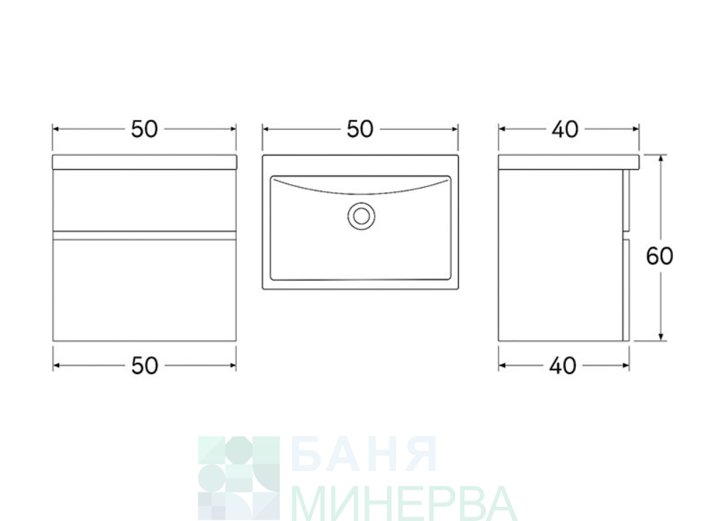 PVC Мебел за баня TAORMINA 50 OAK CORBRIDGE B - Image 4