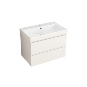 PVC Шкаф за баня AKADIA 75 6038-75W +умивалник 5953W-76 см