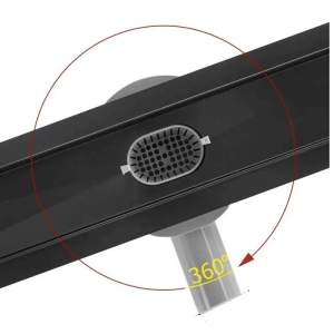 Линеен сифон Черен за плочка Neox Pro Black 80 см