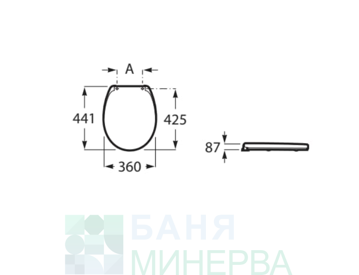 ROCA A801C4200U NEXO Срдалка и капак SLIM със забавено падане - Image 2