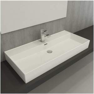 Bocchi Milano slim 100 см Порцеланов умивалник