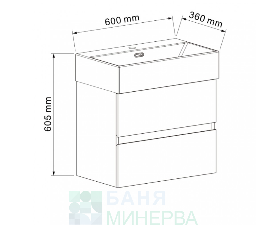PVC шкаф COMPACT 5846 с умивалник 6036W - Image 4