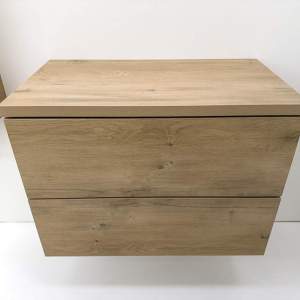 Дървесен шкаф за баня TOP OAK SW1003O – TOP PVC с две чекмеджета 100 см
