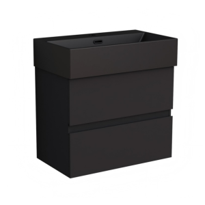 PVC шкаф COMPACT 5845B с умивалник 6036MB Черен мат