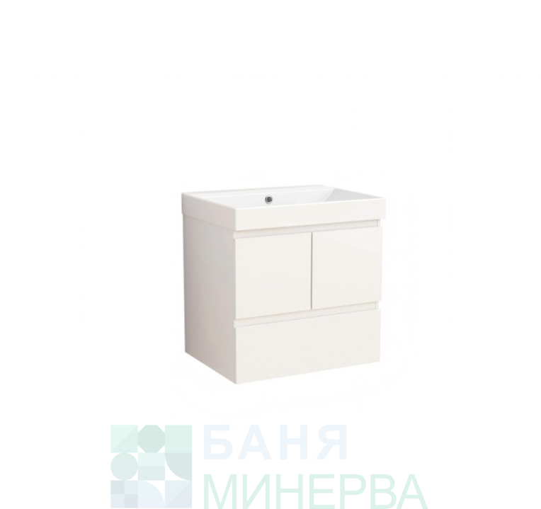 PVC шкаф за баня AMBROGIO-60 9048-60W с умивалник 5053W-2NEW