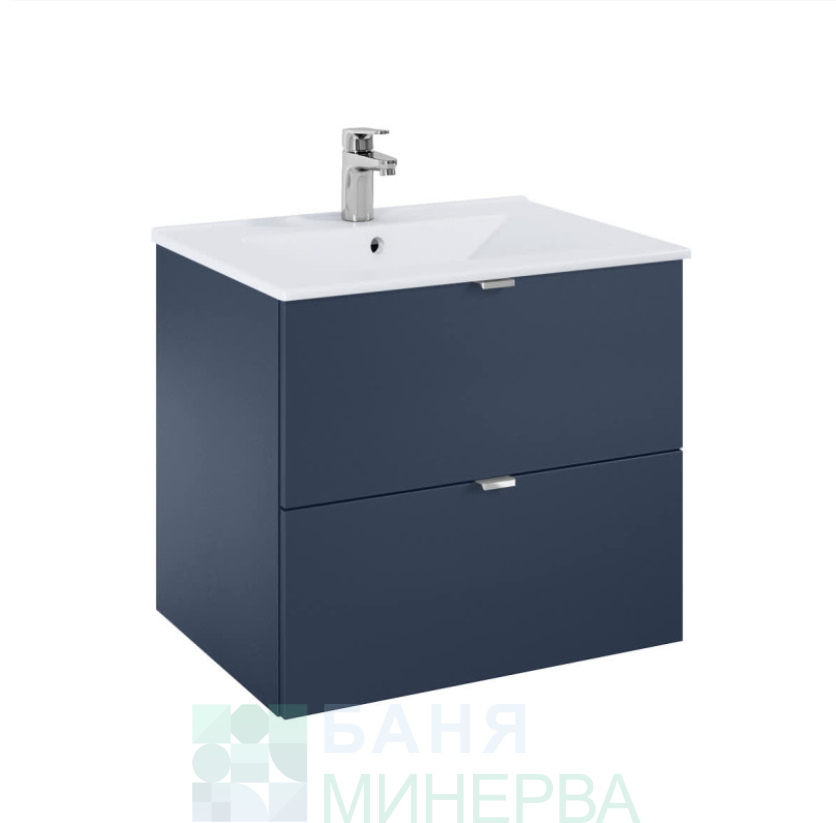ROCA Elegant Plus NIGHT BLUE A852018538 Шкаф за баня 60 см две чекмеджета и умивалник Цвят Нощно небе - Image 3