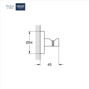 GROHE 40364AL1 ESSENTIALS единична закачалка Графит Мат