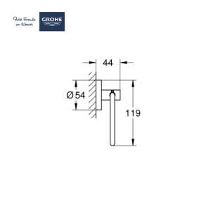 GROHE 40689AL1 ESSENTIALS Поставка за тоалетна хартия без капак brushed hard graphite