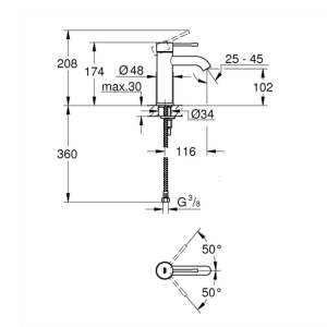 GROHE ESSENCE 24172DL1 смесител за мивка S Размер Brushed warm sunset