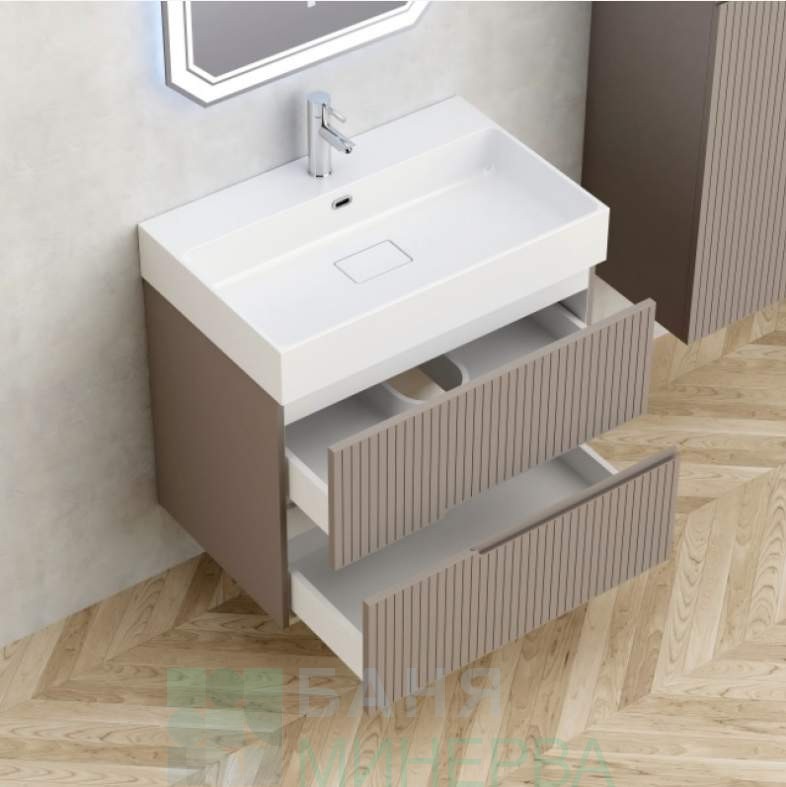 PVC Шкаф за баня ELORIA 7056BR Brown 70 см - Image 2
