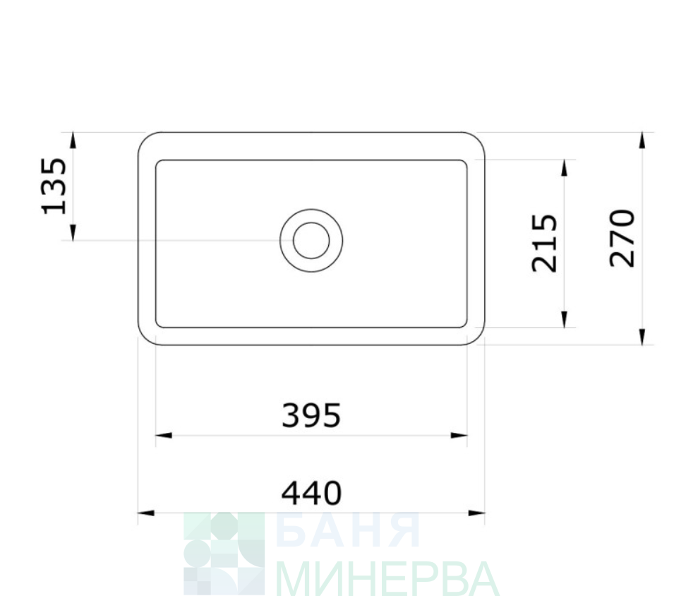 BOCCHI Milano 44 Умивалник Под плот Бял гланц - Image 2