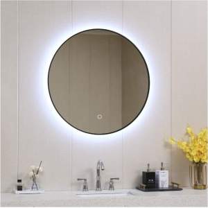 ICL 1855/60 Огледало с вградено LED Осветление Черна рамка Inter Ceramic
