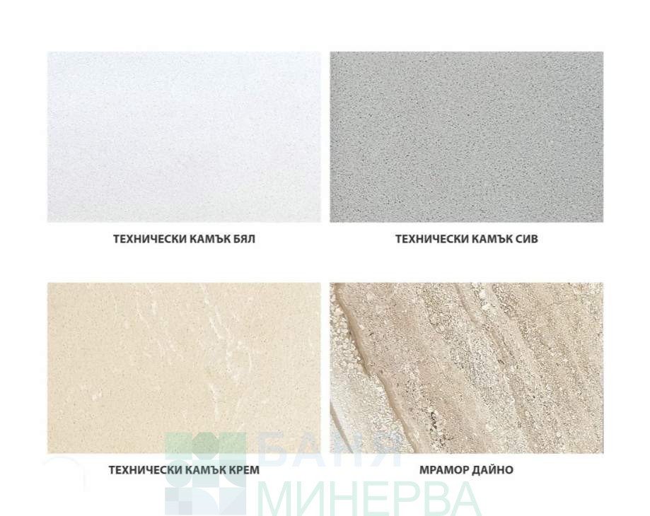 PVC шкаф за баня Честър 80 Triano с плот от технически камък - Image 6