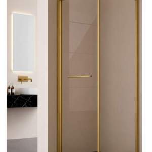Душ кабина BP BRUSHED GOLD 100-100 см Прозрачно стъкло 6 мм