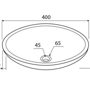 Мивка върху плот ELENA SBP NERO 40 см KARAG