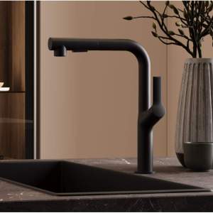 AQG Кухненски смесител с изтегляне KYRA PRO BLACK PVD 05KPL510NG Черен