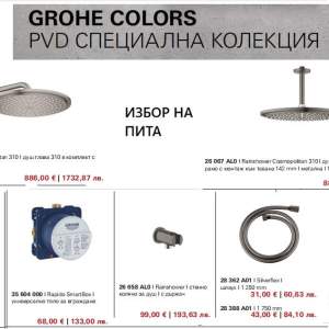 GROHE BRUSHED HARD GRAPHITE Комплект Душ за вграждане