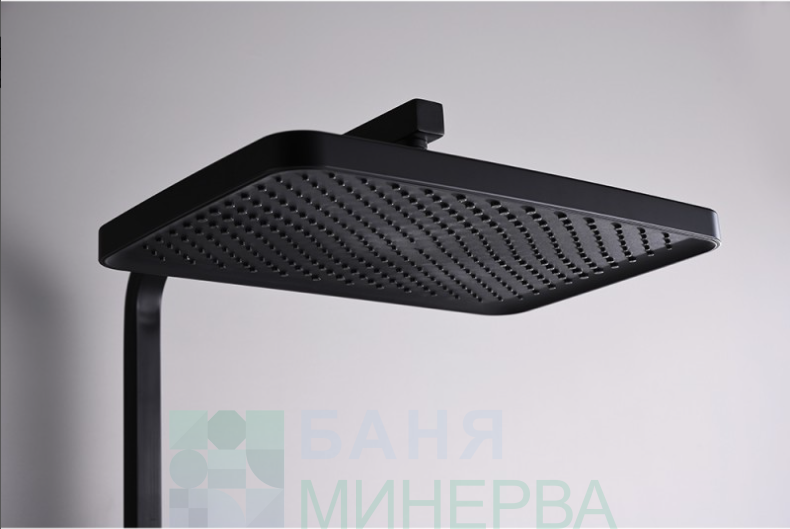 MAJESTIC ICT 6703MB Тръбно окачване Душ система с термостат бутони и чучур Черен мат - Image 9
