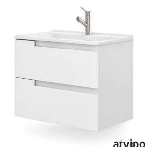 PVC шкаф ARVIPO SHARP 65 Бял гланц с 2 бр чекмеджета
