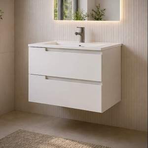 PVC шкаф ARVIPO SHARP 65 Бял гланц с 2 бр чекмеджета