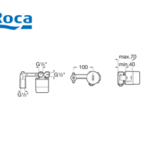 ROCA A525220603 Universal Вътрешно тяло за вграден смесител за умивалник