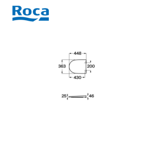 ROCA A801E12001 ONA Седалка и капак SUPRALIT Забавено падане за конзолна тоалетна