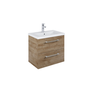 ROCA ROMA COMPACT A852473808 RURAL OAK Шкаф за баня с две чекмеджета и умивалник 615-395 мм