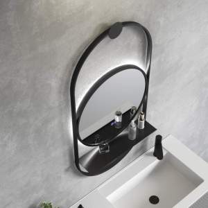 LED Огледало 60-120 см SAVONA BLACK 1943MB
