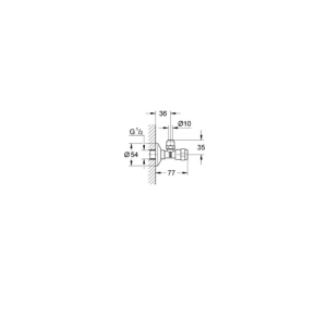 Вентил воден Eggemann – ъглов 1/2 GROHE Eggemann 41263000-52774