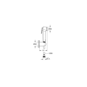 Душ система Tempesta F – ръчен душ шлаух и дуржач F GROHE Tempesta 27513001-52485
