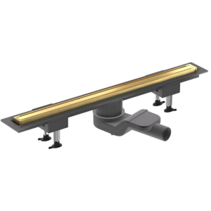 Линеен сифон CANALISSIMA Stainles Steel 6825HC60S3 злато мат 60 см на BONOMINI Италия