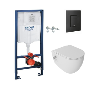 ПРОМО ПАКЕТ 10213 Структура GROHE с Черен бутон 38732KF0 + Тоалетна чиния INFINITYс бидетна арматура и смесител