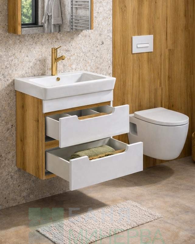 ARVIPO CASERTA 50 WOOD с чекмеджета Долен PVC шкаф с мивка - Image 2